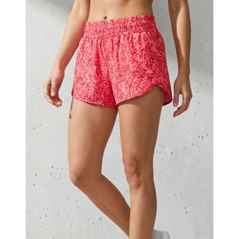 Zella Pink Abstract Print Athletic Running Gym Shorts Small